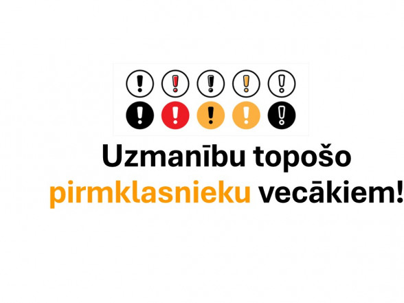 J Sanāksme topošo pirmklasnieku vecākiem
