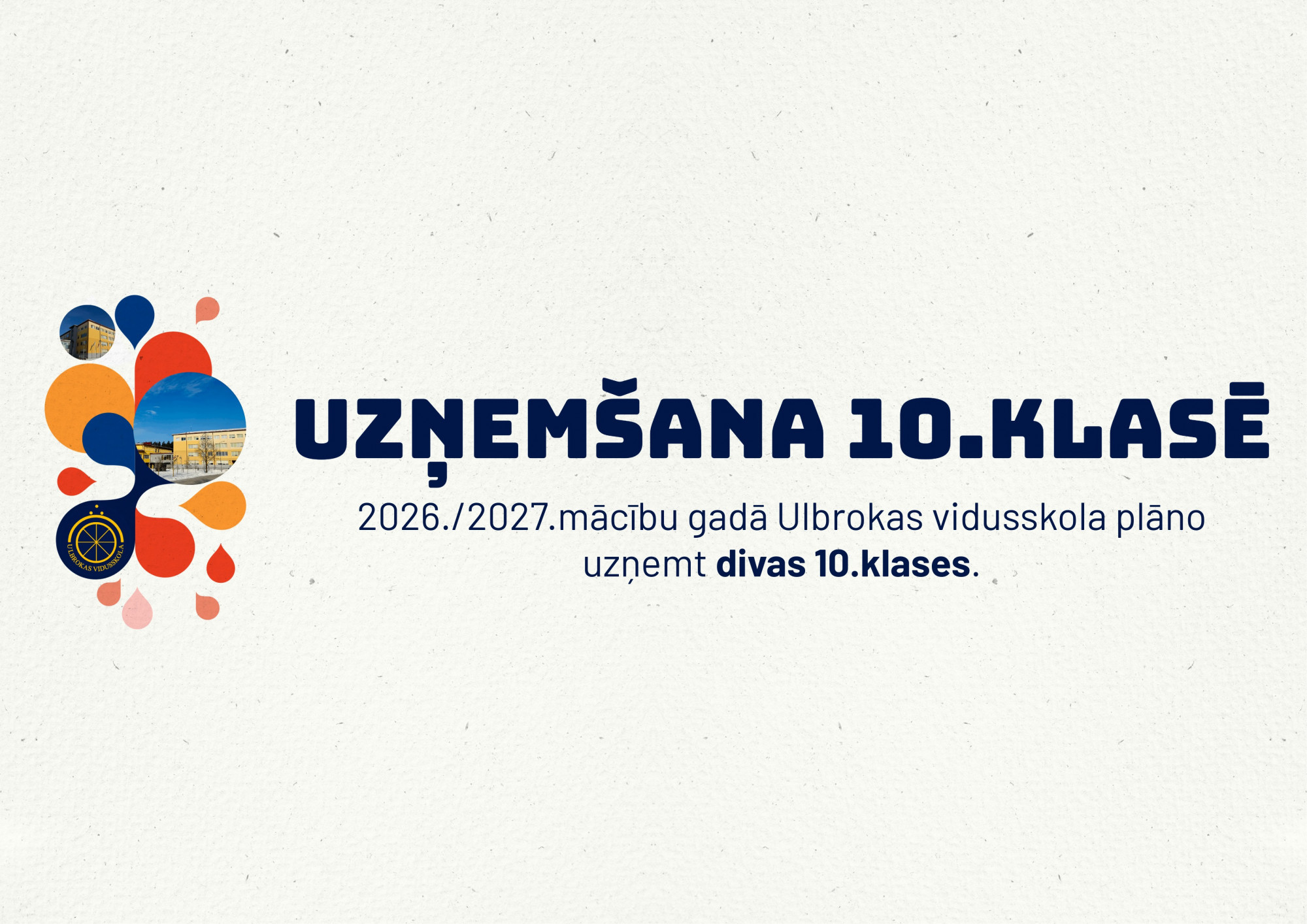J Par uzņemšanu 10.klasē 2026./2027.mācību gadā
